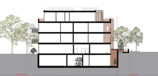 Building cross-section with boundary lines, London Boroughs Basement Impact Assessment
